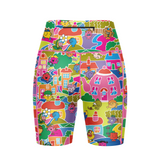 "Mr. Men Little Miss Nonsense Land" fitted shorts