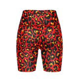 ''Get spotted'' flaming-hot fitted shorts