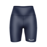 ''Basic b*tch'' navy blue fitted shorts