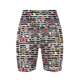 "The drunken zebra" fitted shorts