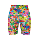 "Mr. Men Little Miss Nonsense Land" fitted shorts