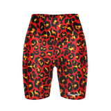 ''Get spotted'' flaming-hot fitted shorts