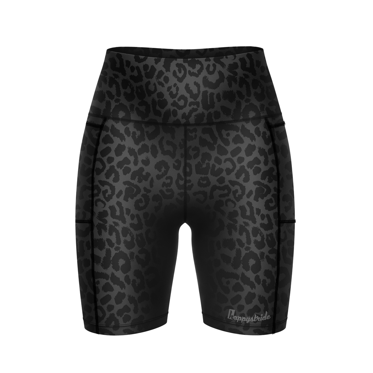 ''Get spotted' Panther black leopard print running & fitness shorts ...