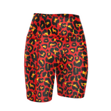 ''Get spotted'' flaming-hot fitted shorts