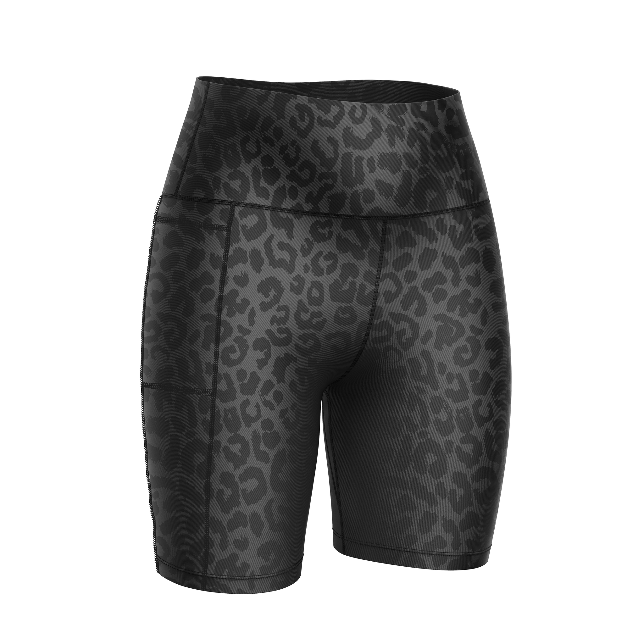 ''Get spotted' Panther black leopard print running & fitness shorts ...