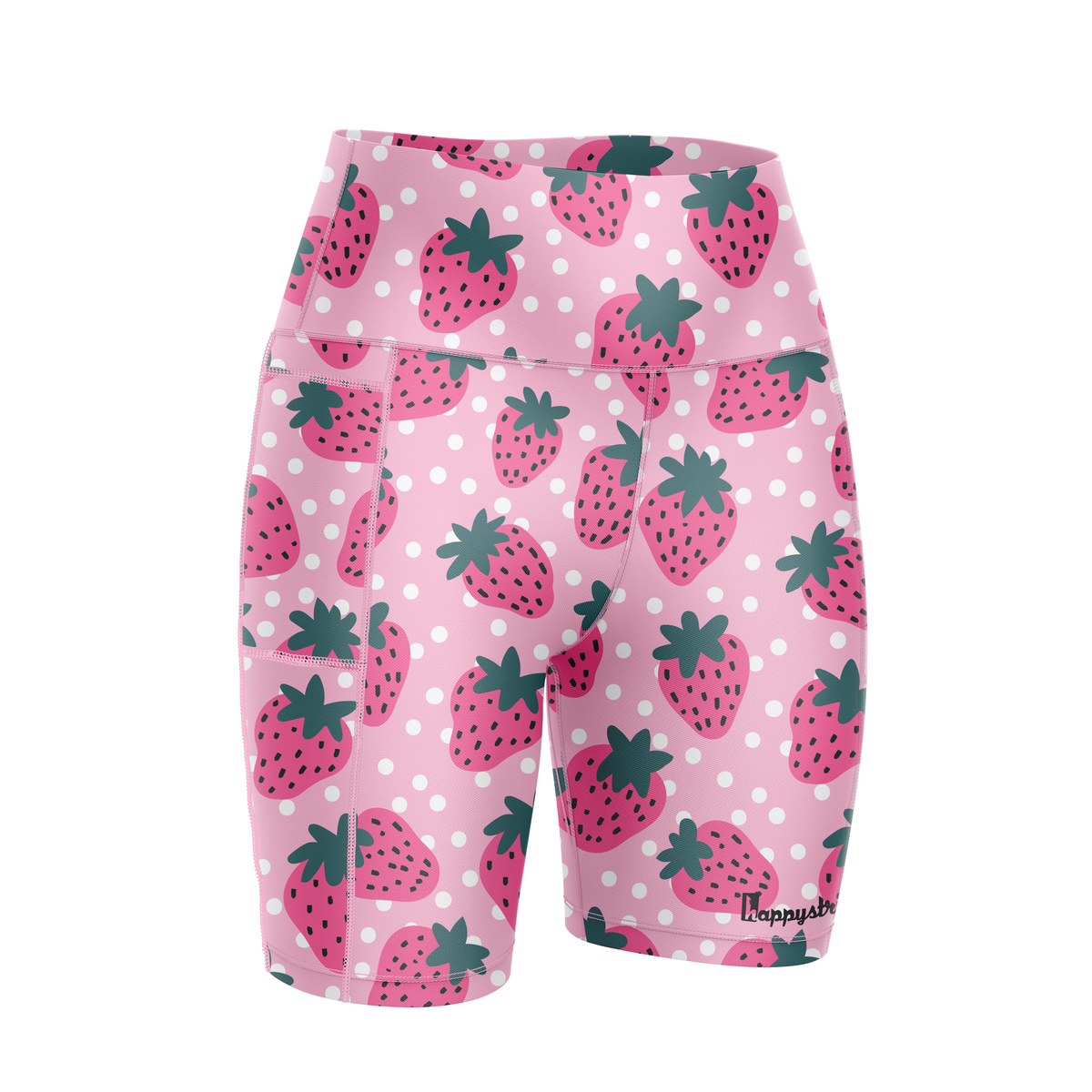 ''Pump up the jam'' strawberry pink cool colourful fun bright unisex running & fitness shorts ...