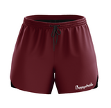 ''Basic b*tch'' maroon classic shorts