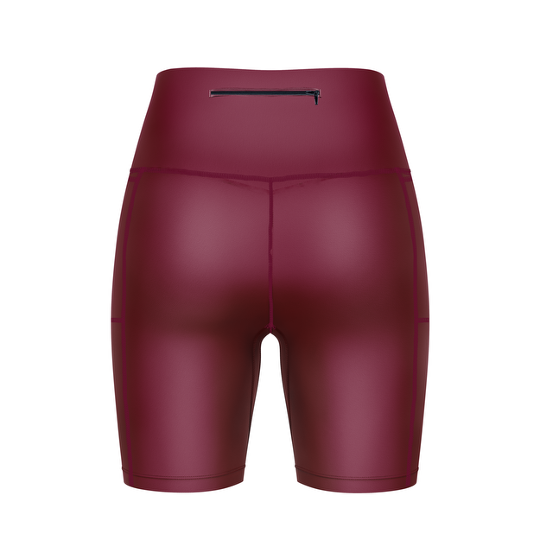 ''Basic b*tch'' maroon fitted shorts