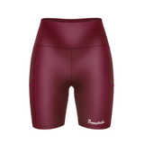 ''Basic b*tch'' maroon fitted shorts