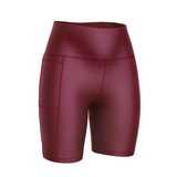 ''Basic b*tch'' maroon fitted shorts
