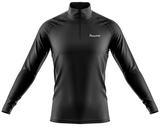 ''Basic b*tch" black men's half-zip long sleeve