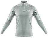 ''Basic b*tch" grey men's half-zip long sleeve