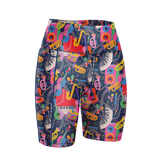 "Tempo tracker'' fitted shorts