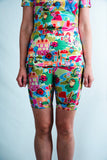 "Mr. Men Little Miss Nonsense Land" fitted shorts