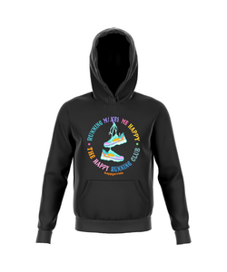 ''Running makes me happy" hoodie (Black)