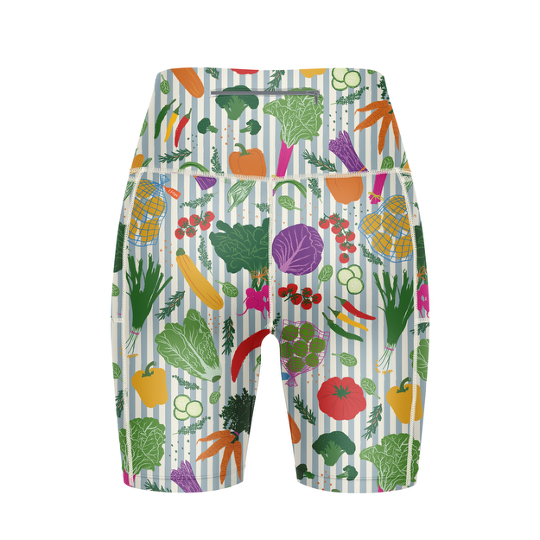 "Lettuce run" fitted shorts