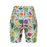 "Lettuce run" fitted shorts