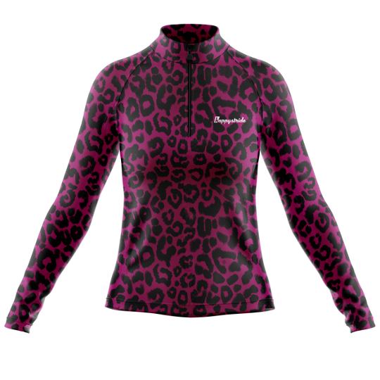"Get spotted'' sassy women's half-zip top