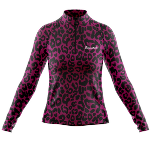"Get spotted'' sassy women's half-zip top