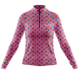 "Smartie Hearties" women's half-zip top