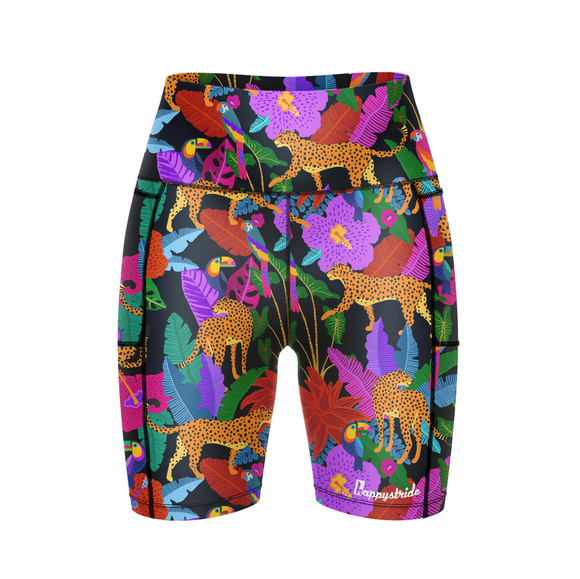 ''Exotic tropic'' fitted shorts
