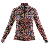 "Get spotted" saucy women's half-zip top