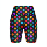 ''Polka face'' fitted shorts