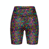 ''Disco doodle'' fitted shorts