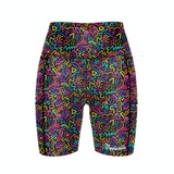 ''Disco doodle'' fitted shorts