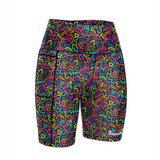 ''Disco doodle'' fitted shorts