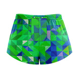 ''Neo geometric'' racer shorts