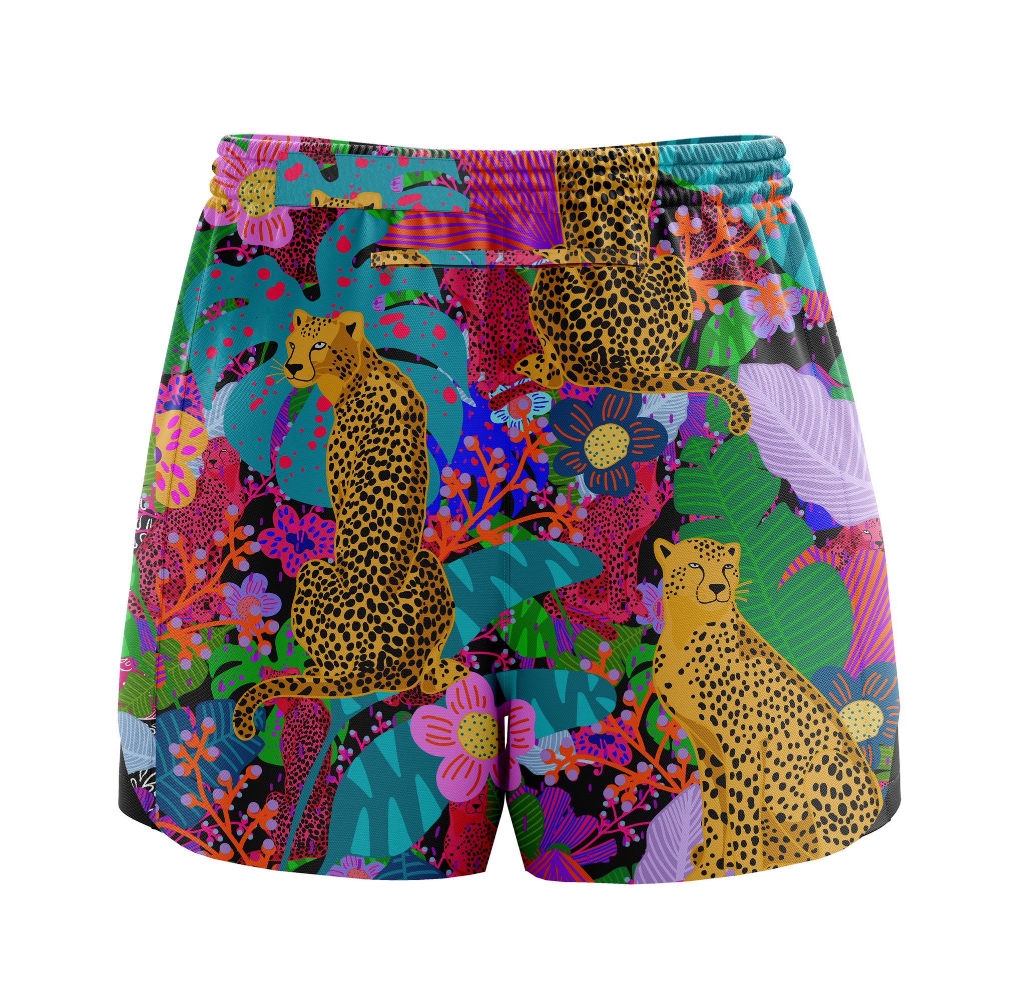 Cheetah print running shorts best sale