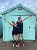 ''Sprinkle of joy'' black racer shorts