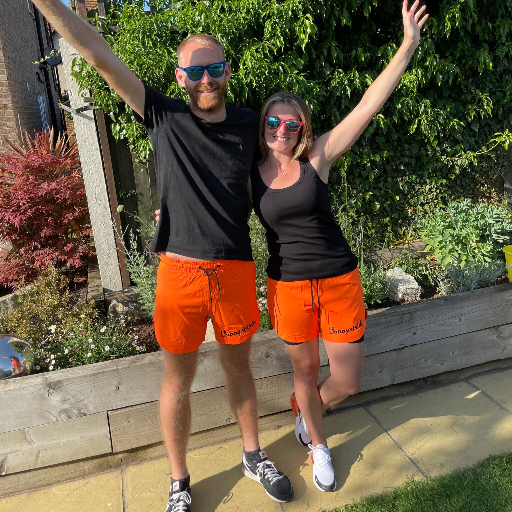 Orange spandex shorts deals