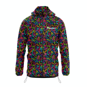 ''Disco & doodles” waterproof jacket