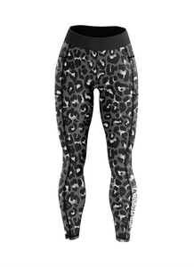 Get spotted smokey leopard print cool colourful fun bright running fitness leggings Happystride