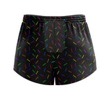 ''Sprinkle of joy'' black racer shorts
