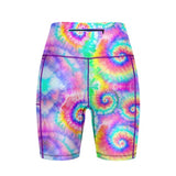 ''Tie-dye & fly'' fitted shorts