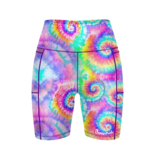 ''Tie-dye & fly'' fitted shorts