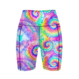 ''Tie-dye & fly'' fitted shorts