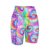 ''Tie-dye & fly'' fitted shorts